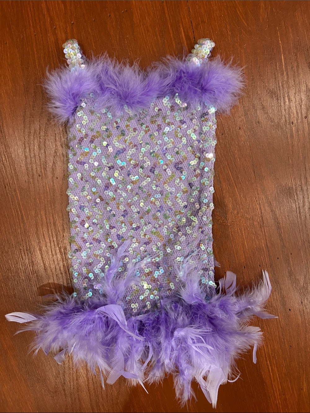 Lilac Sequin & Feather Kids Costume Dress